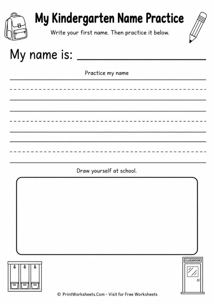 Back to school name practice