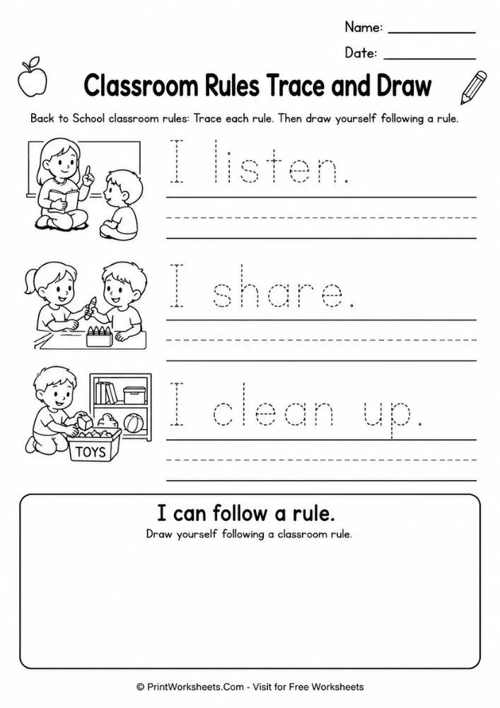 Back to school classroom rules