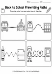 Preschool prewriting paths tracing worksheet