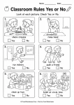 Preschool classroom rules yes no
