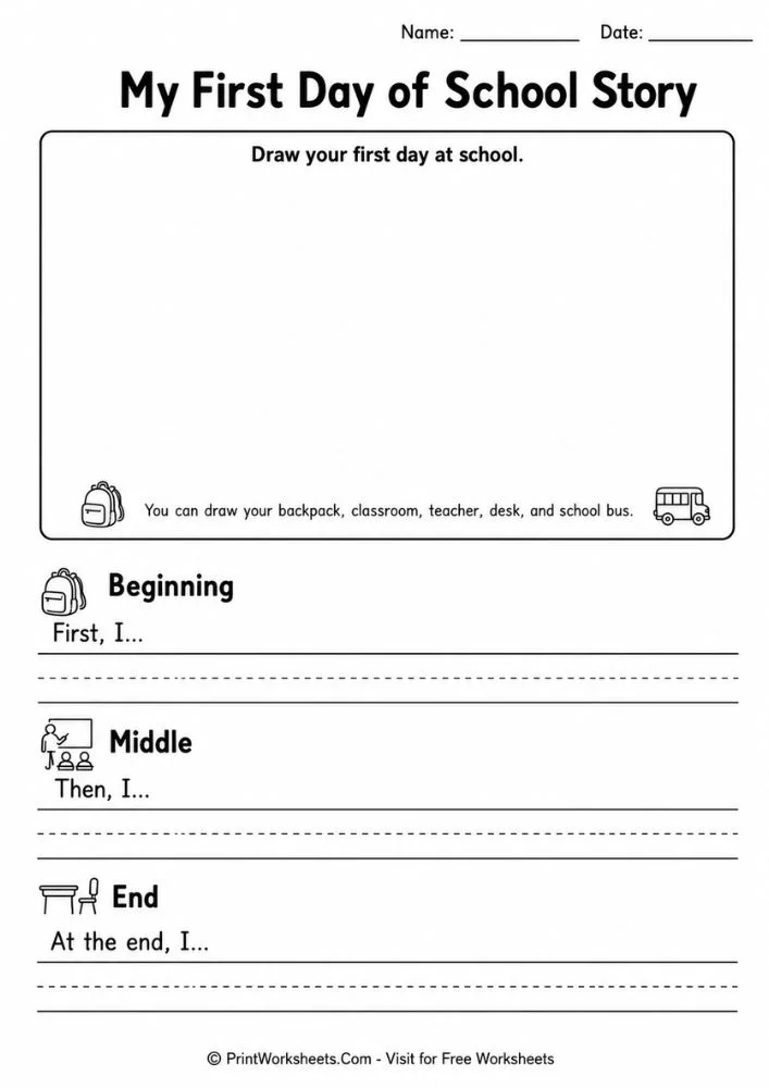First day story sequence writing