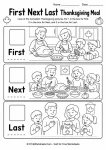 Canadian Thanksgiving meal sequence activity