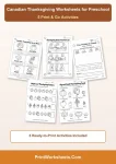 Canadian Thanksgiving preschool printables pack