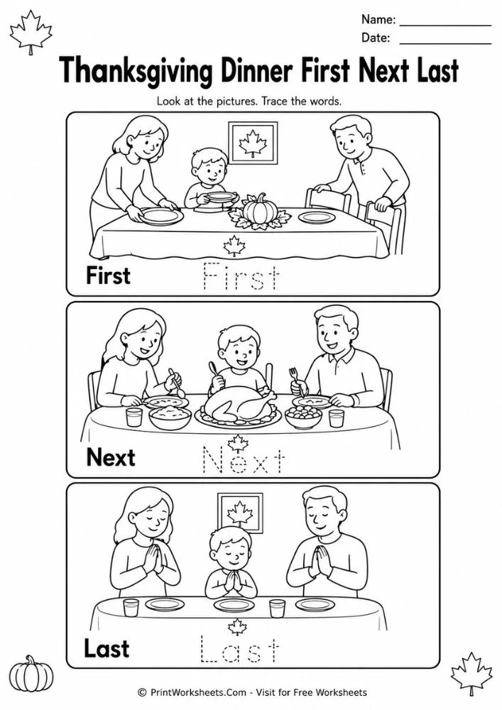 canadian-thanksgiving-worksheets-for-preschool-page-2 Thanksgiving dinner first next last preschool