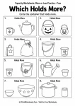 More or less match capacity measurement worksheet