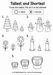 Tallest and shortest measurement worksheet practice