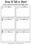 Draw tall or short height measurement activity