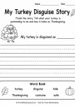 Turkey disguise story writing prompt