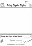 Free Disguise a Turkey Template Printable (PDF Pack) - Worksheet Image