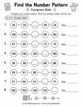 Mixed double digit number patterns worksheet