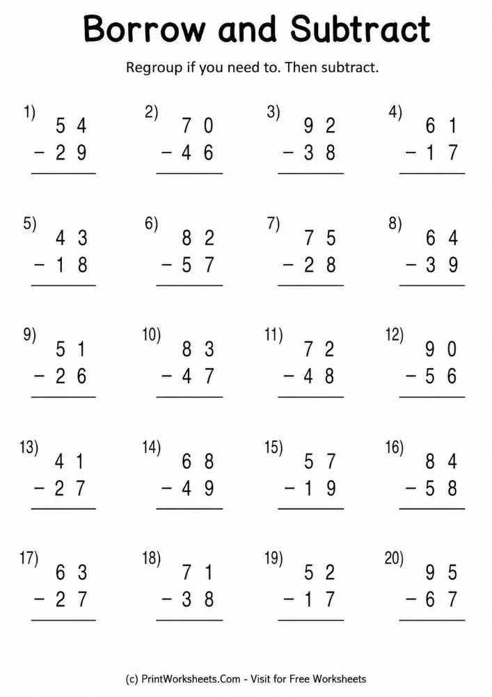 Fix the regrouping mistakes error analysis worksheet