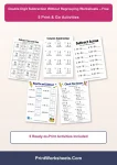 Double digit subtraction without regrouping worksheets PDF pack