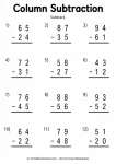 Vertical double digit subtraction without regrouping practice