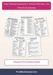 Download grade 3 reading comprehension finding the main idea worksheets