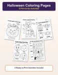 Free printable halloween coloring pages pack