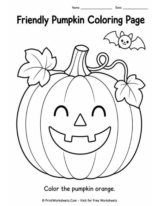 halloween-coloring-pages-page-1 Friendly pumpkin halloween coloring page