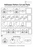 Free Printable Halloween Cut and Paste Worksheets (PDF) - Worksheet Image