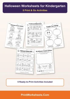 Halloween Worksheets Worksheet - Free Printable Halloween Worksheets for Kindergarten | Free Printable