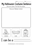 Halloween costume sentence writing prompt
