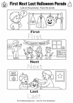 Halloween parade sequence tracing page