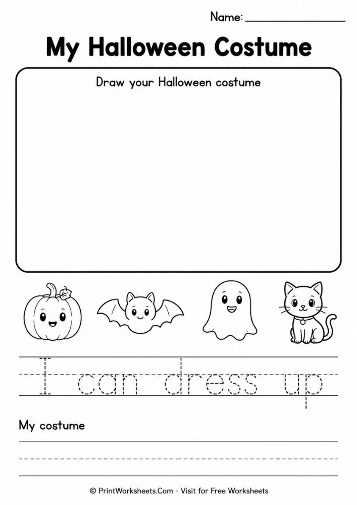 halloween-worksheets-for-preschool-page-5 My halloween costume drawing prompt