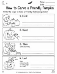 Carve a pumpkin sequence writing