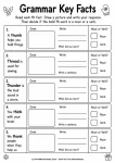 Grammar key facts identifying nouns and verbs worksheets