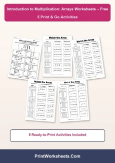 Multiplication Worksheets Worksheet - Free Introduction to Multiplication Arrays Worksheets | Free Printable