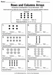 Introduction to multiplication arrays worksheets rows and columns