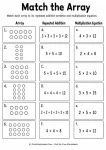 Match the array to repeated addition multiplication equation