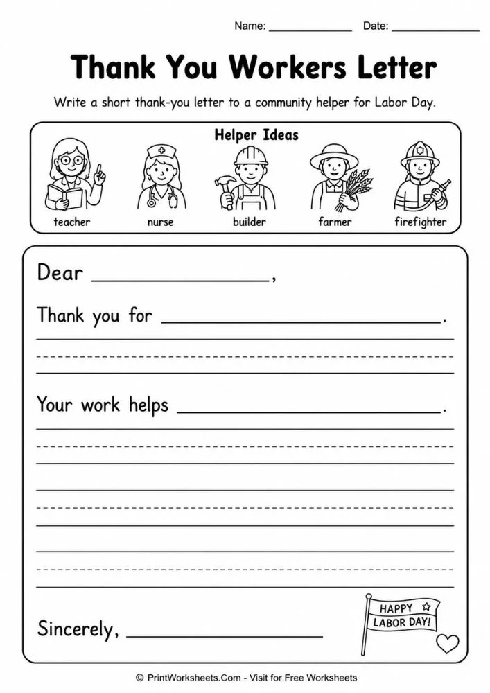 Thank you community helper letter