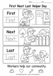 Labor day helper sequencing worksheet