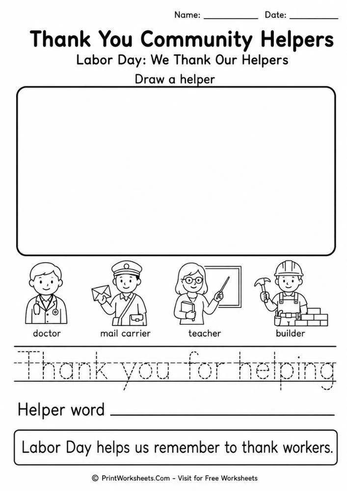 Labor day thank you letter