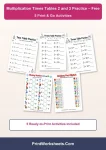 2 and 3 times table worksheets pdf pack
