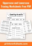 Free printable 4 and 5 times table worksheets pack