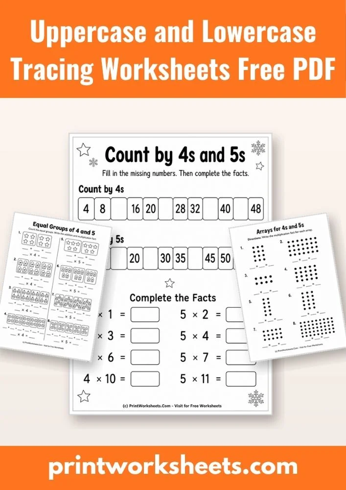 Multiplication Worksheets Worksheet - 4 and 5 Times Table Worksheets PDF for 3rd Grade | Free Printable