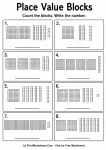 Count the place value blocks worksheets 2nd grade
