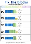 Error analysis place value blocks worksheets