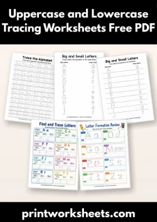 Writing Worksheets Worksheet - Uppercase and Lowercase Tracing Worksheets Free PDF | Free Printable