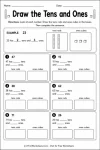 Draw the tens and ones place value worksheet