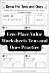 place value worksheets tens and ones practice