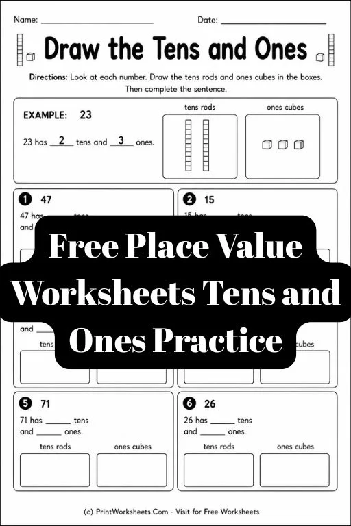 Place Value Worksheets Worksheet - Free Place Value Worksheets Tens and Ones Practice | Free Printable