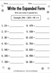 Write the expanded form worksheets for 2nd grade