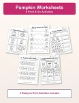 Free printable pumpkin worksheets pack