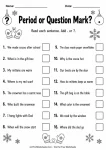 Punctuation practice worksheets for grade 1 period or question mark