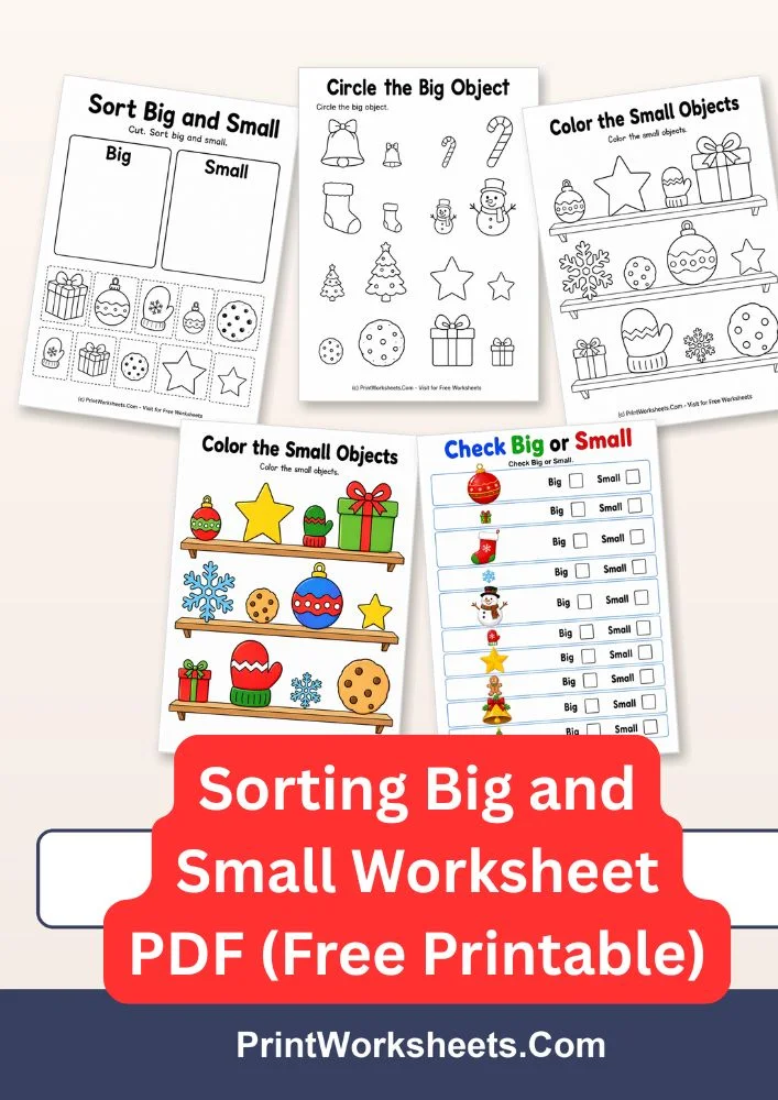 Size Comparison Worksheets Worksheet - Sorting Big and Small Worksheet PDF (Free Printable) | Free Printable