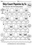 Free Summer Counting to 100 and Skip Counting Worksheets - Worksheet Image