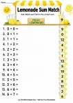 Single digit addition worksheets free printable lemonade