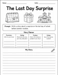 Last day surprise creative story planner grade 3