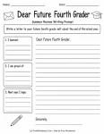 Dear future fourth grader letter writing template